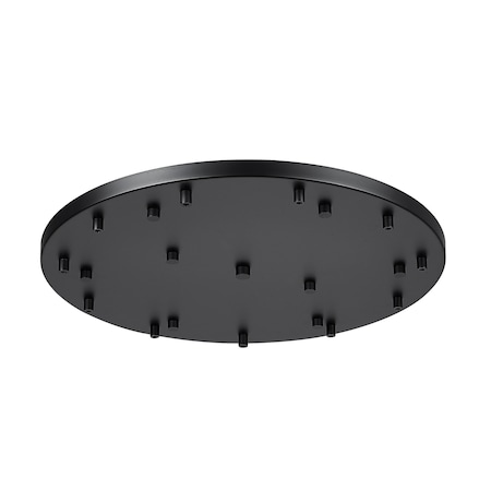 Z-Lite Multi Point Canopy Ceiling Plate, 11-Light, 24 In.W x 1.5 In.H, Matte Black CP2411R-MB